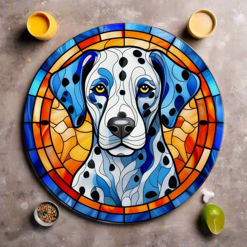 Dalmatian Glass Suncatcher Worktop Saver